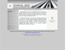Tablet Screenshot of chhajedsteel.com